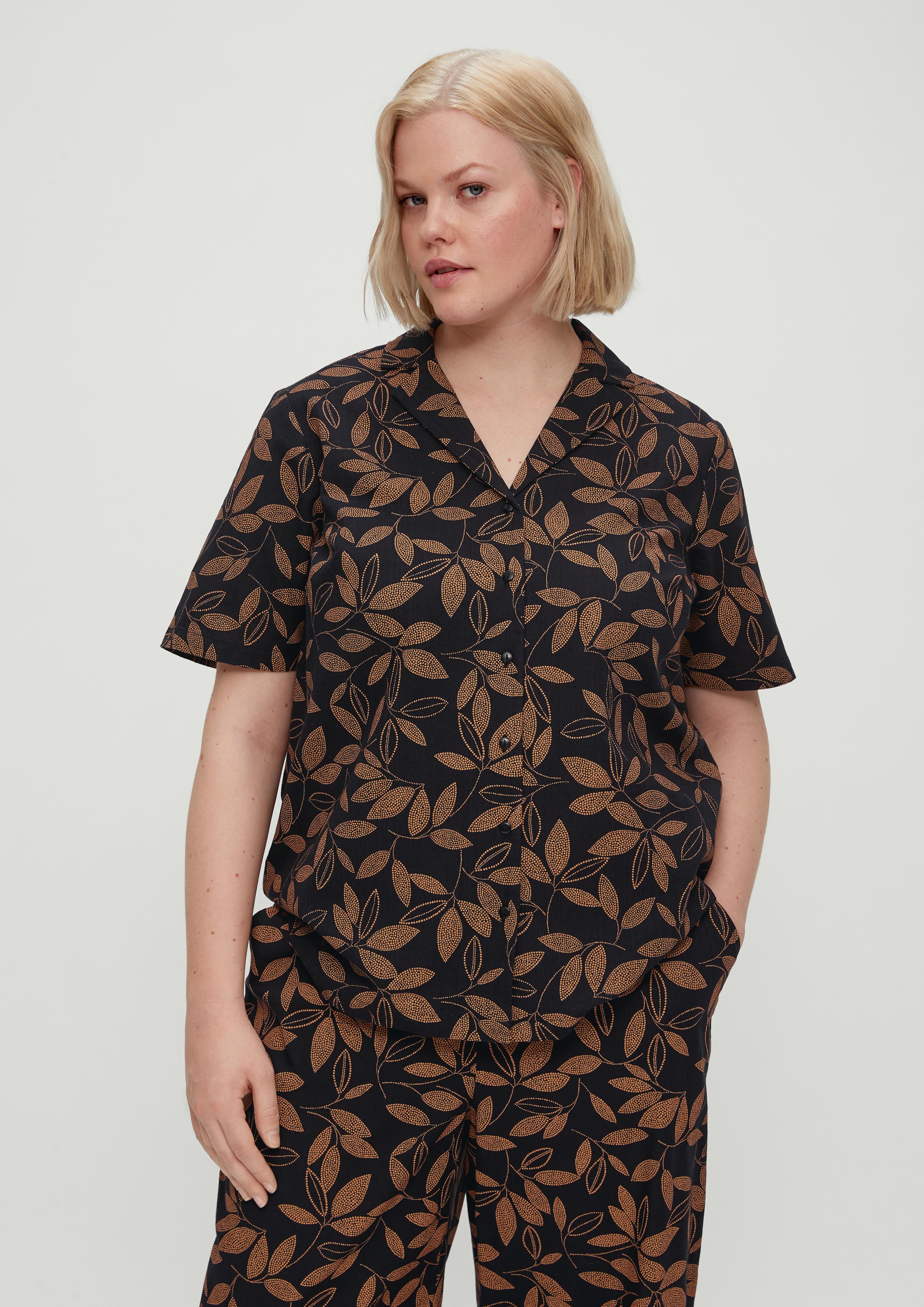 Baumwollbluse mit Reverskragen  2131357-99A4