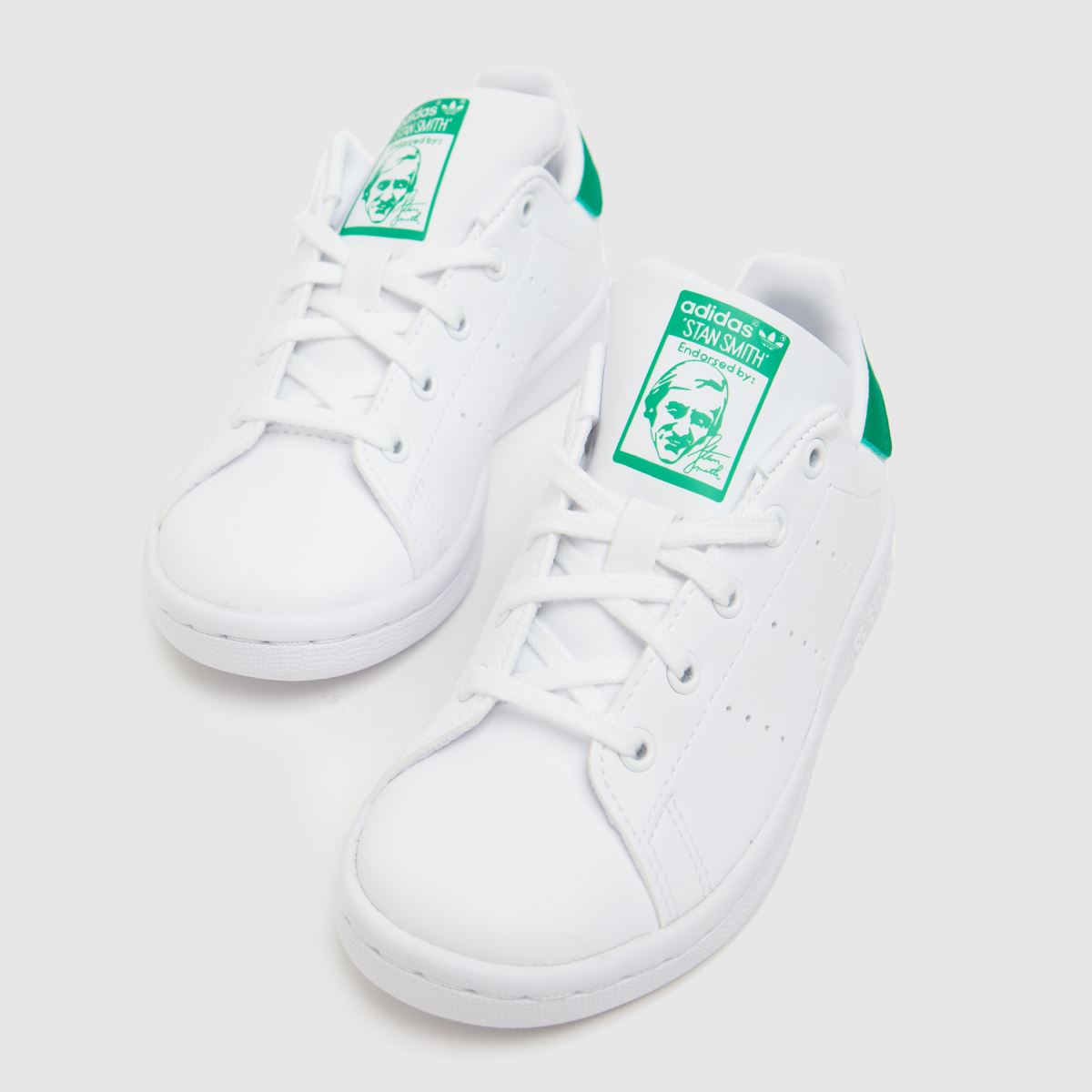 adidas vita och gröna Stan Smith Junior-tränare