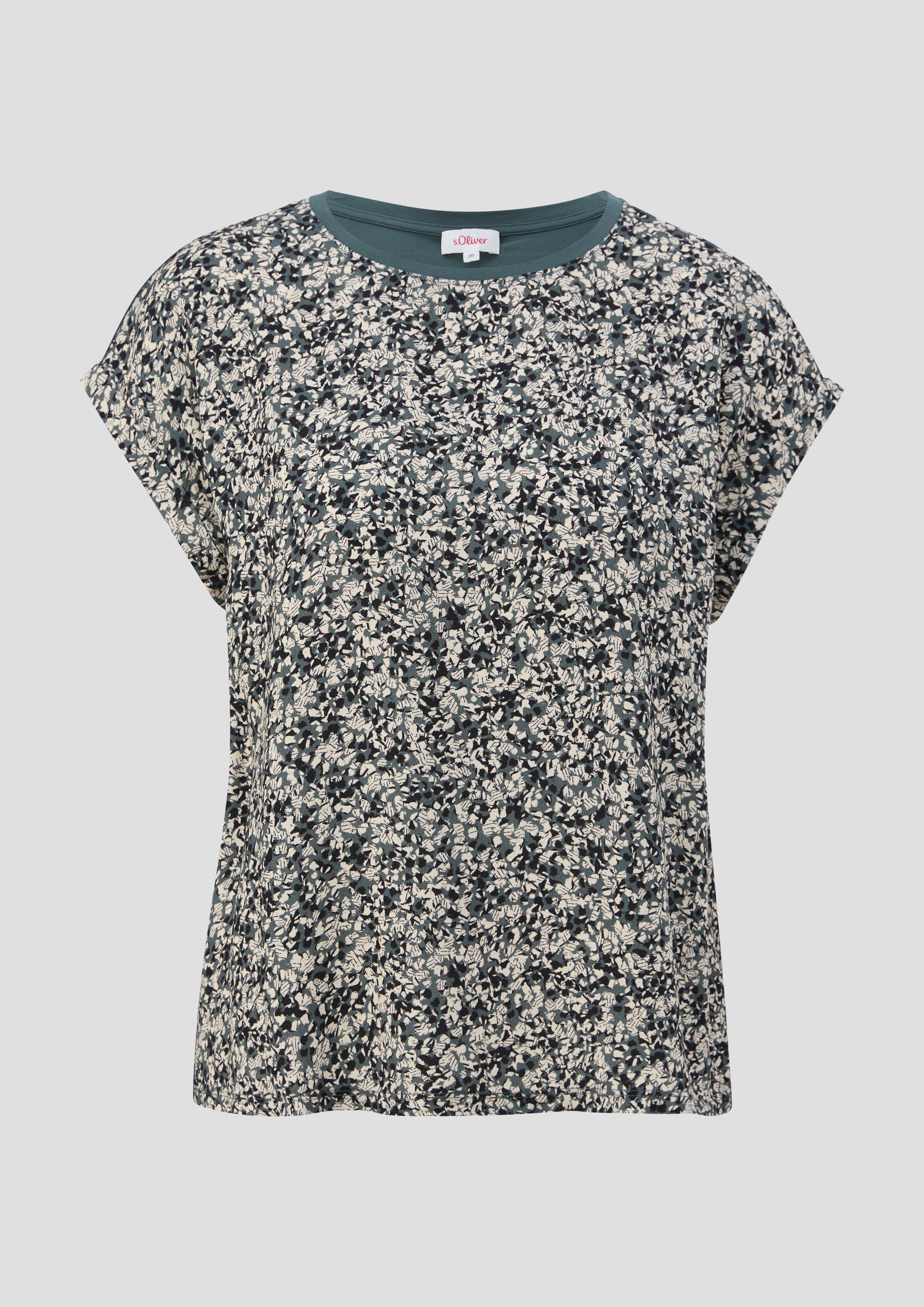 Streifenshirt aus Materialmix  2137236-79A6