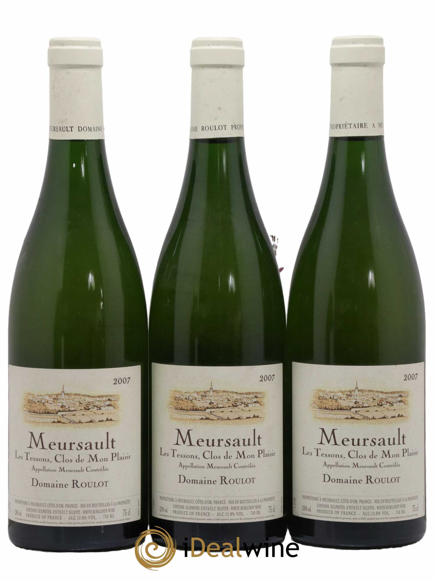 Meursault Les Tessons Clos de Mon plaisir Roulot (Domaine)  2007 - Lot de 3 Bouteilles