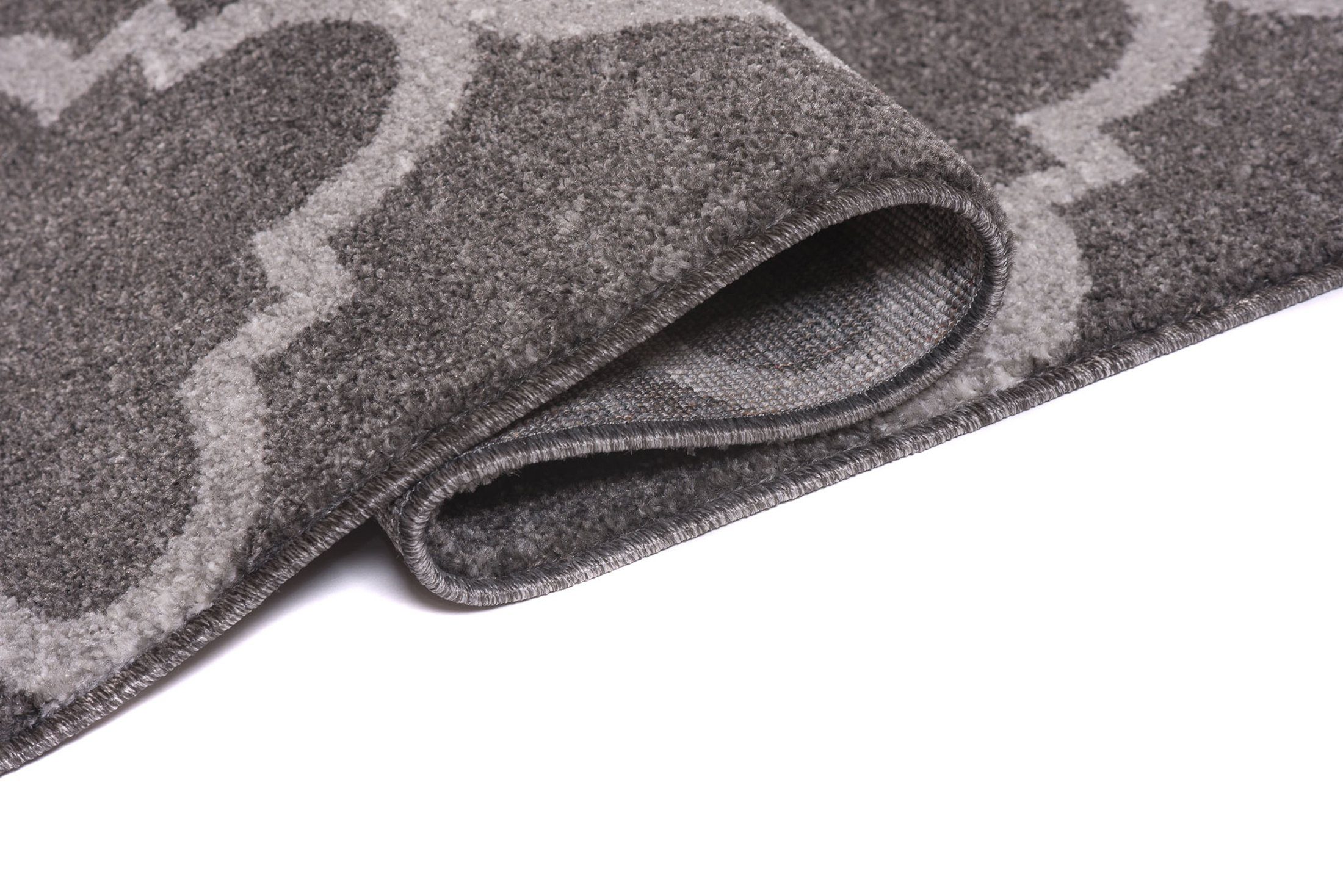 Läufer Läufer Flurläufer Modern für Vorzimmer, Küche - Grau, Mazovia, 100 x 100 cm, Kurzflor, Meterware, Höhe 10 mm, Kurzflor - niedrige Florhöhe