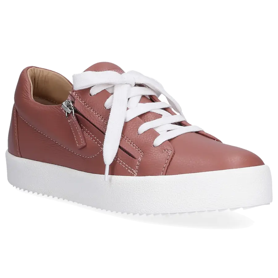 Giuseppe Zanotti - Sneaker low ADDY Kalbsleder Logo altrosa - pink