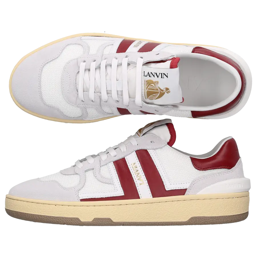 Lanvin - Sneaker low MESH CLAY Veloursleder - weiß