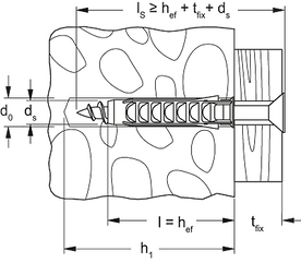 Fischer 70014 Stecker SX 14 x 70 mit Kragen, 20 Stück