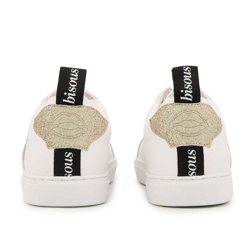 Baskets en cuir Betty glitter gold