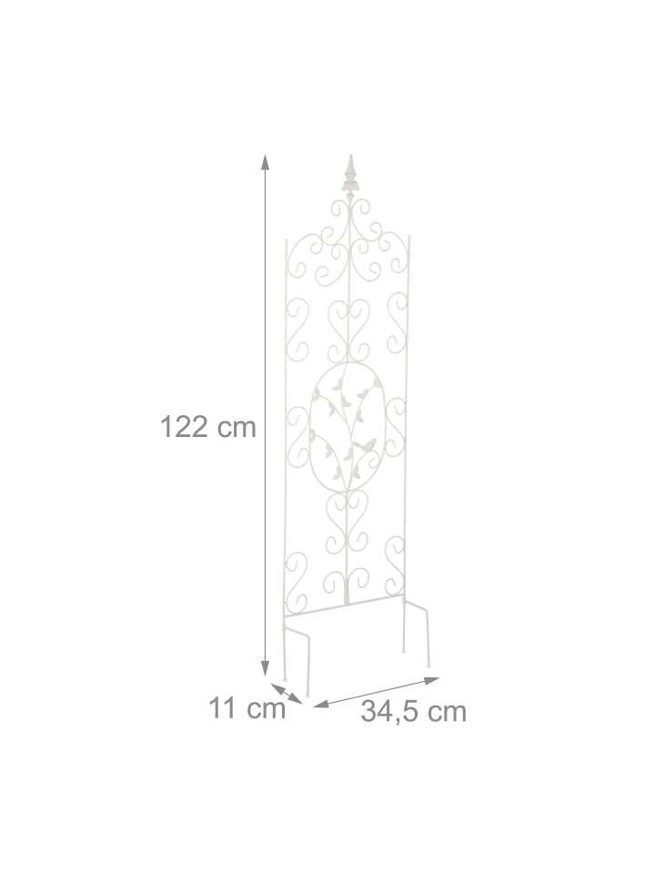 relaxdays Rankgitter in Weiß - (B)34,5 x (H)122 cm günstig kaufen onesize