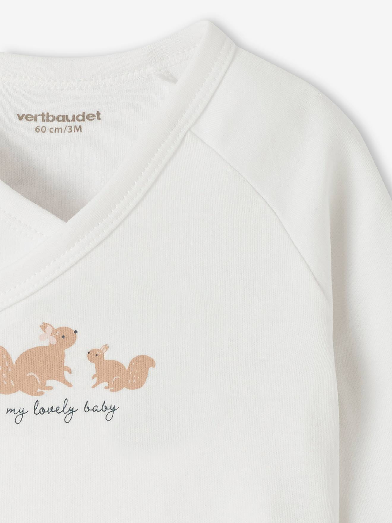 Lot de 5 bodies manches longues bébé ouverture naissance rose poudré