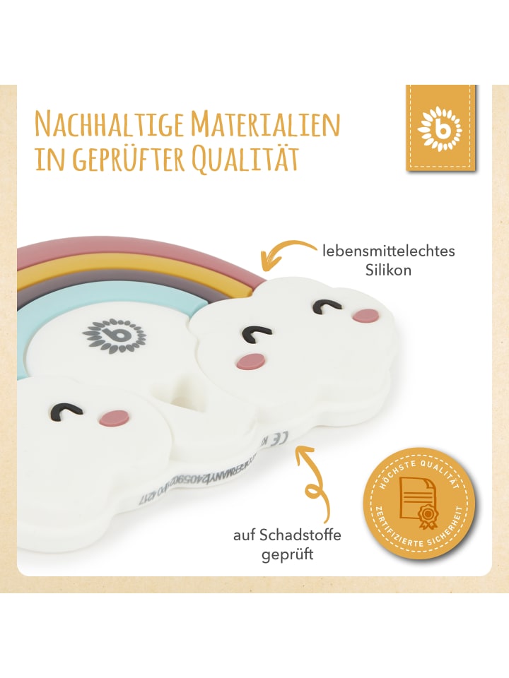 Bieco Spielwaren Beißring Silikon Regenbogen - ab Geburt in Mehrfarbig günstig kaufen onesize