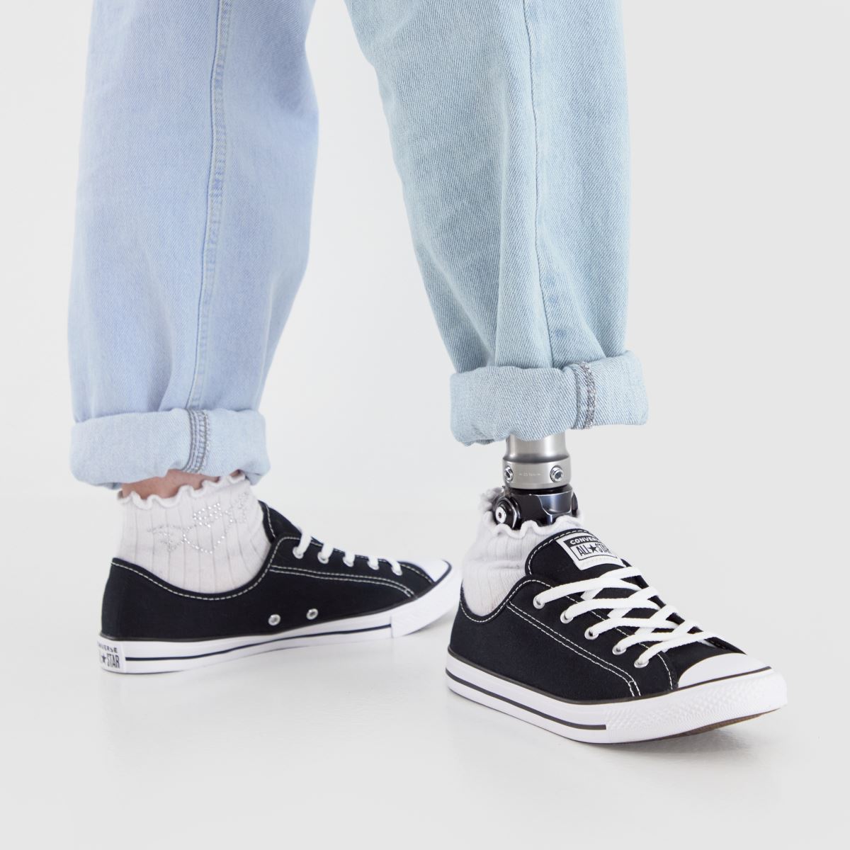 Converse All Star – Eleganta ox-sneakers i svart och vitt