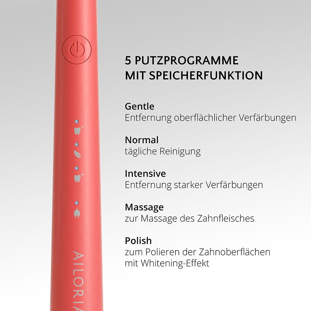 Ailoria Pro Smile Set Schallzahnbürste Coral