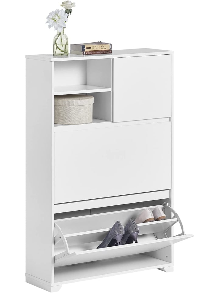 SoBuy Schuhschrank in Weiß - (B)71 x (H)111 x (T)24cm günstig kaufen onesize