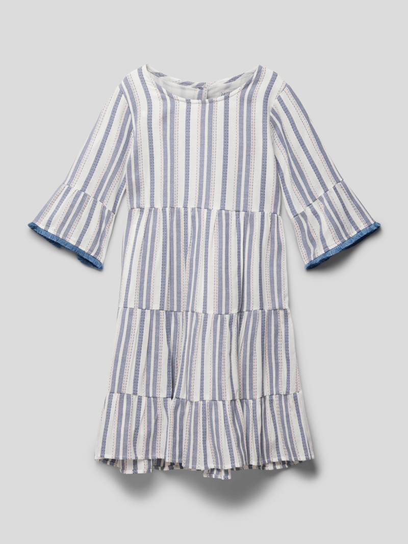 Blusenkleid mit Streifenmuster in blau