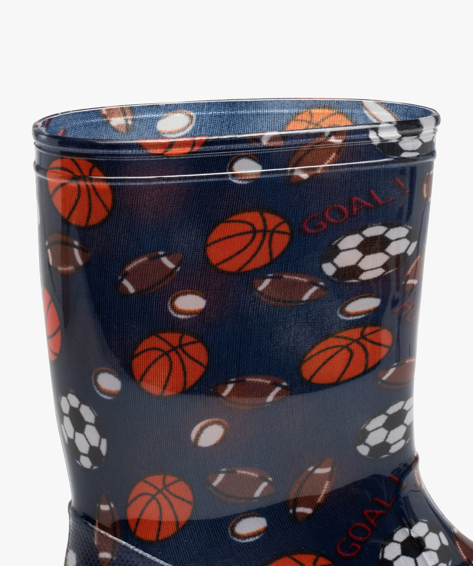 Bottes de pluie Garçon motifs sport à semelle crantée tra... bleu | GEMO
