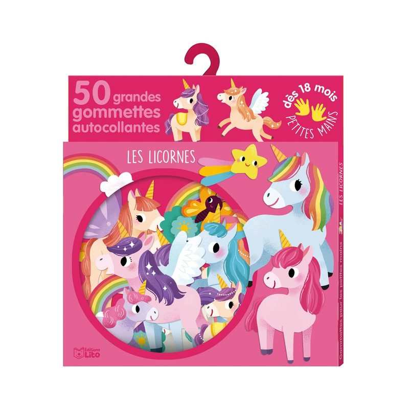 50 gommettes petites mains licornes - Lito