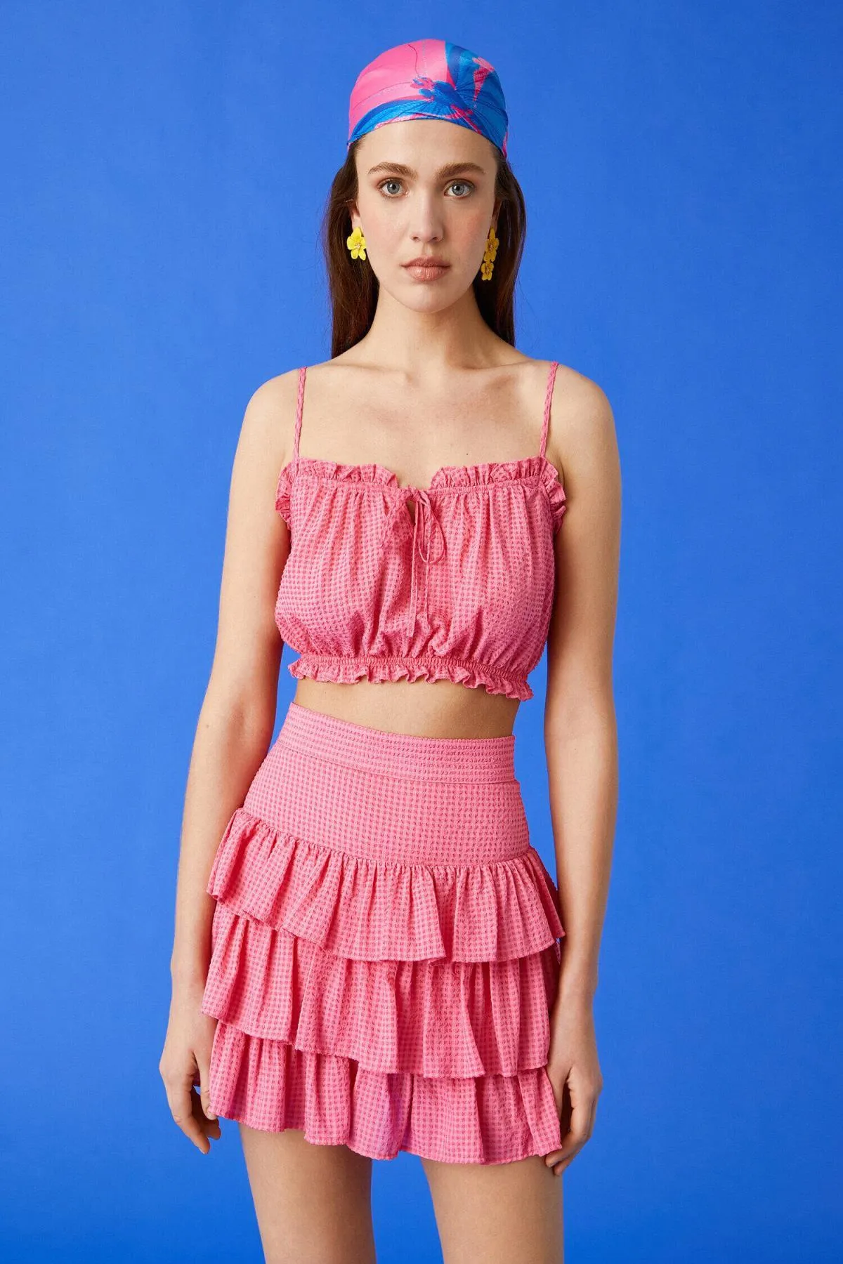 Koton  Crop Athlete Kordelzug mit dünnen Trägern
