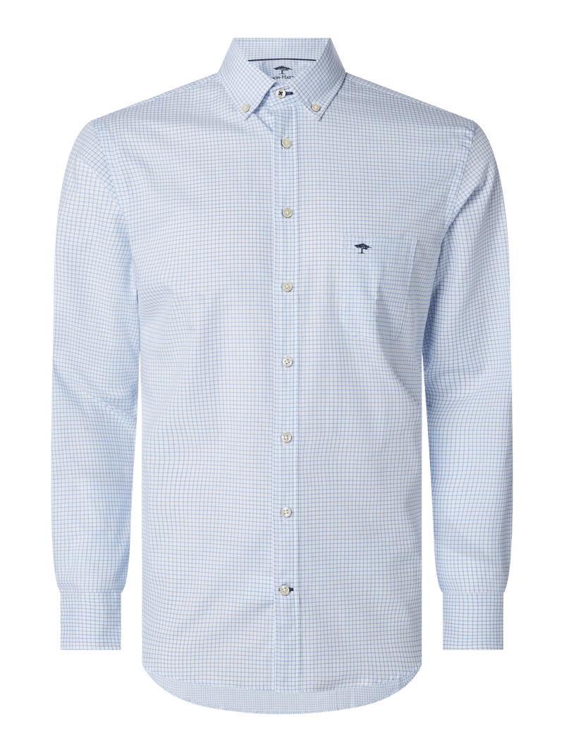 Regular Fit Freizeithemd mit Streifenmuster Modell 'All Season' in bleu