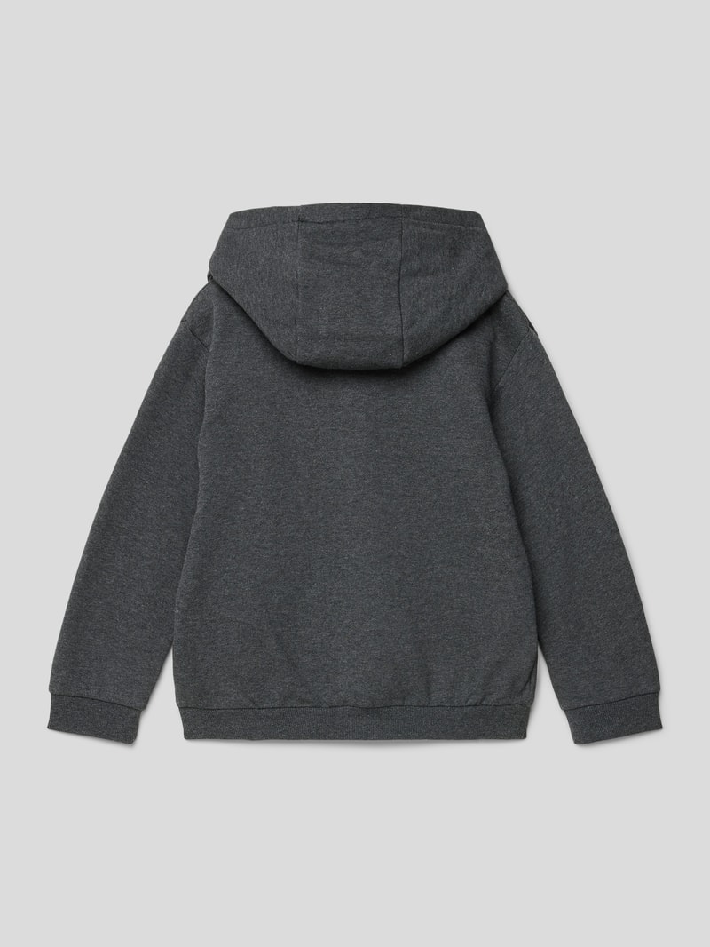 Hoodie mit Motiv-Patch in anthrazit