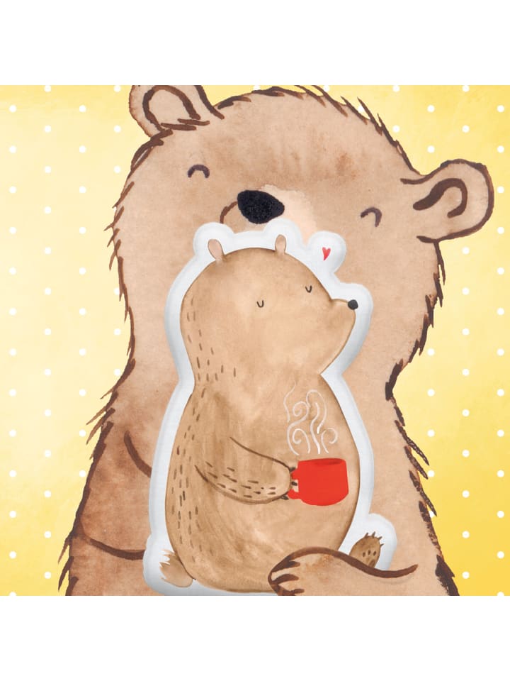 Mr. & Mrs. Panda Kissen Kuscheltier Bär Morgenkaffee ohne Spruch in Weiß günstig kaufen