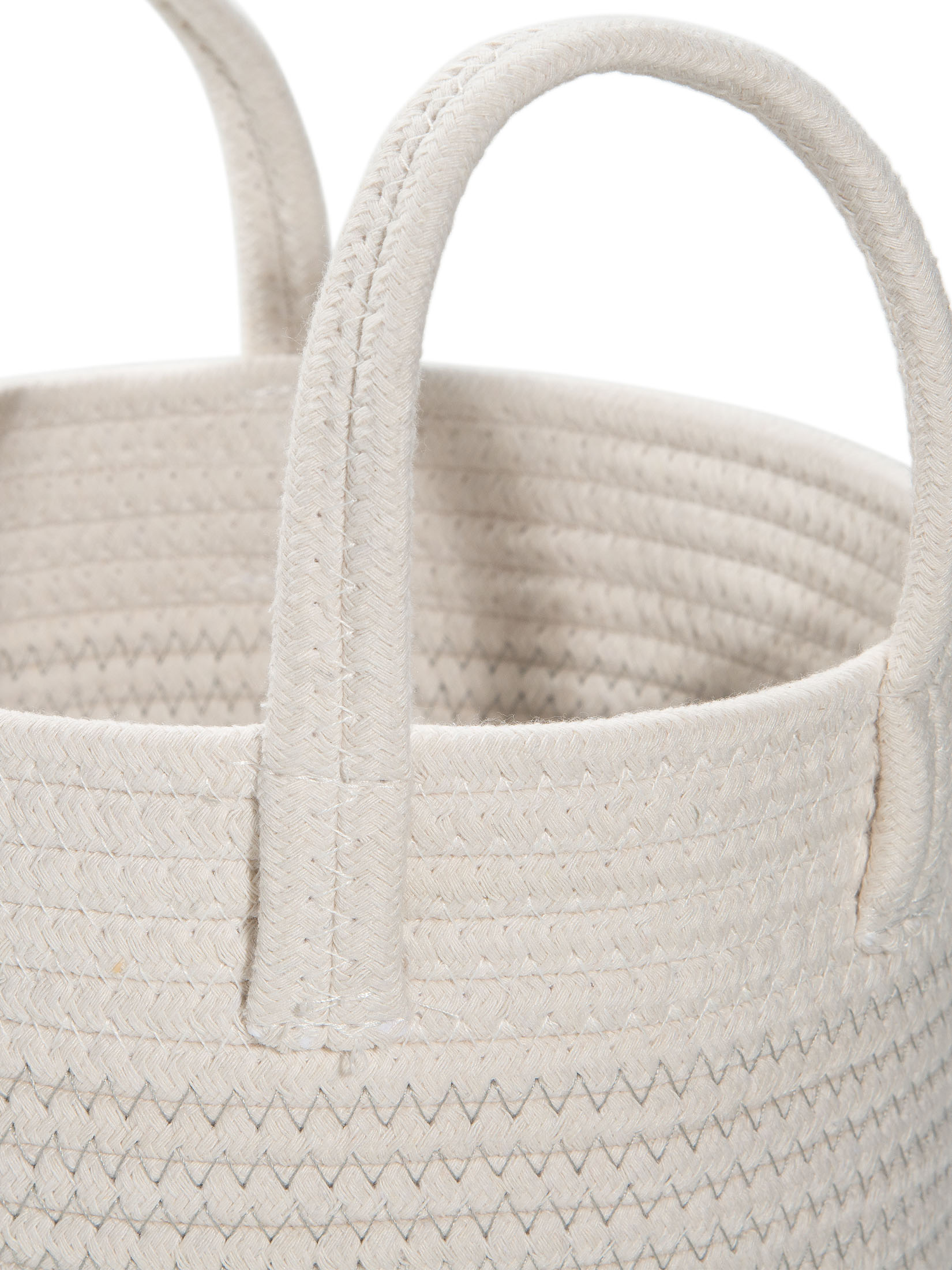 Mjonda Korb, Weiss/Beige/Grau