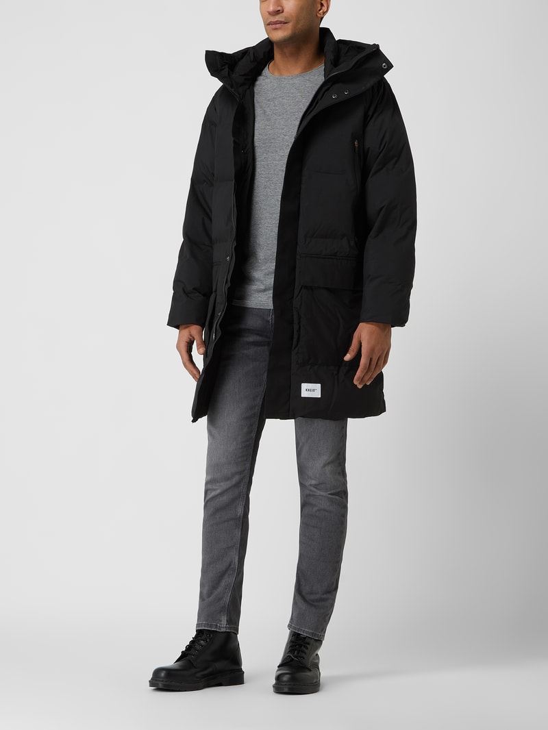 Parka mit Wattierung Modell 'Slow' in schwarz