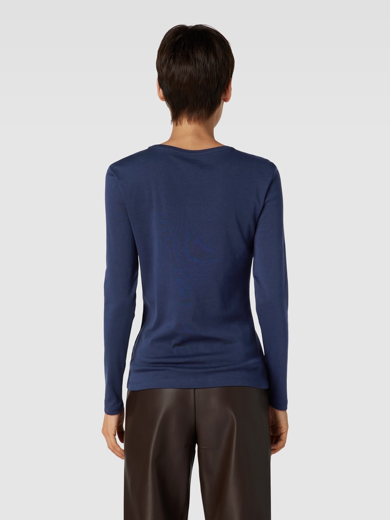 Longsleeve mit Rundhalsausschnitt in dunkelblau