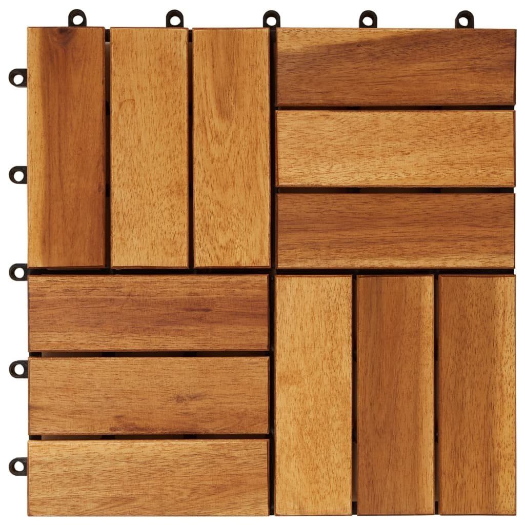 Teppichboden 10 x Fliese aus Akazienholz 30 x 30 cm, vidaXL, Höhe: 240 mm