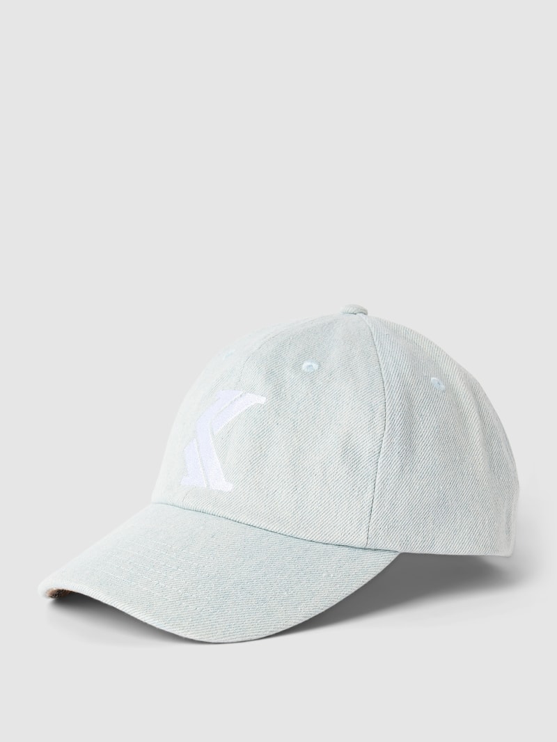 Basecap in Jeans-Optik mit Label-Stitching in jeans
