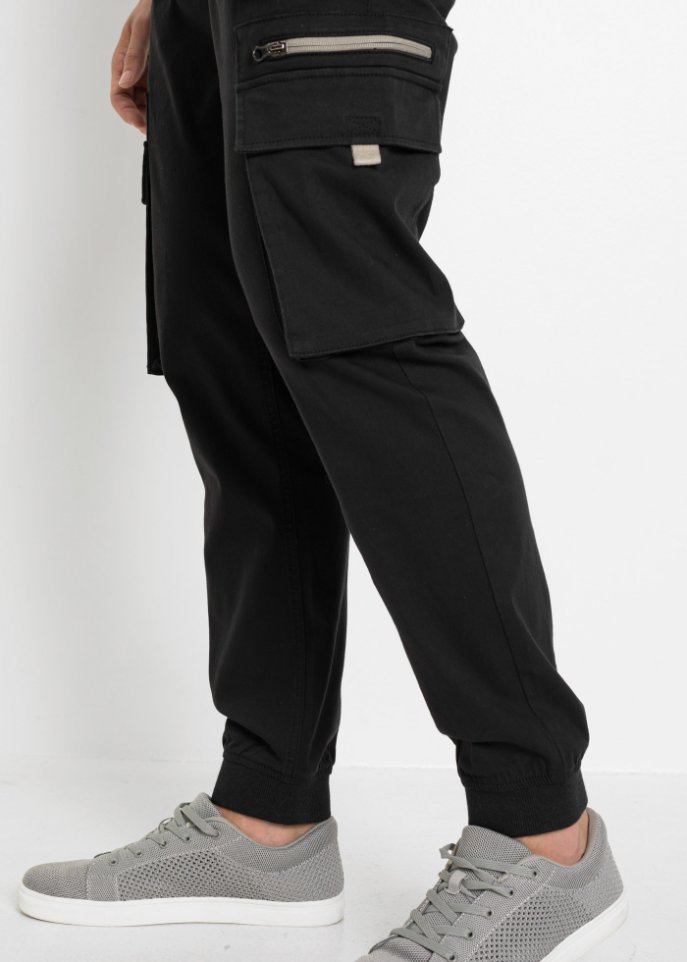Stretch-Schlupfhose mit Cargotaschen, Regular Fit