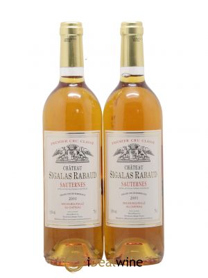 Château Sigalas Rabaud 1er Grand Cru Classé  2001 - Lot de 2 Bouteilles
