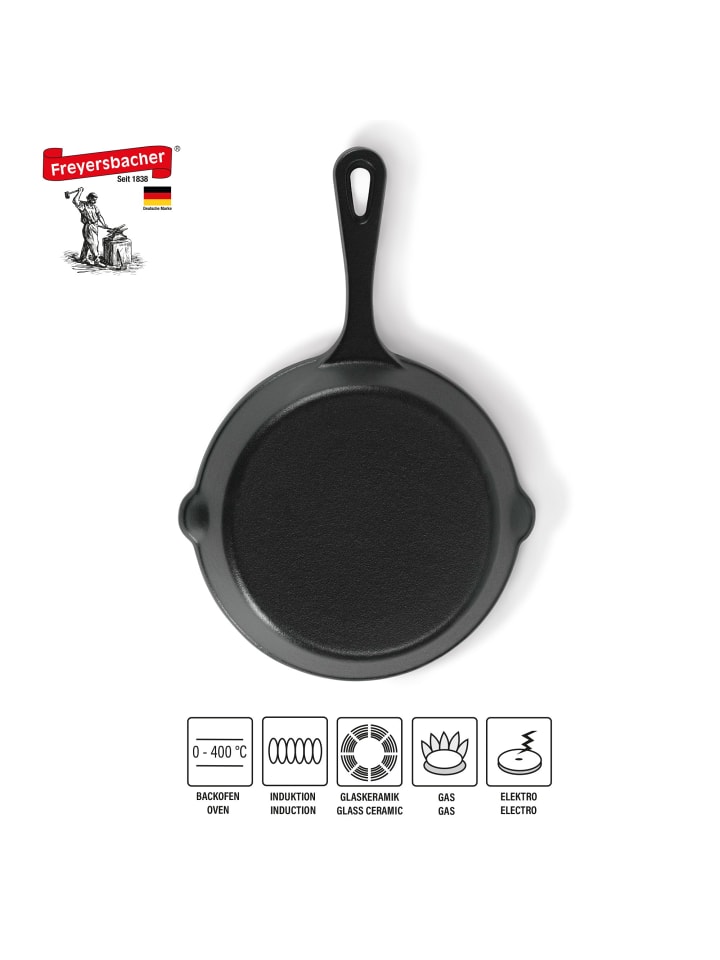 Stoneline Gusseisenpfanne | Emaille Bratpfanne in Schwarz | 20cm günstig kaufen 20 cm