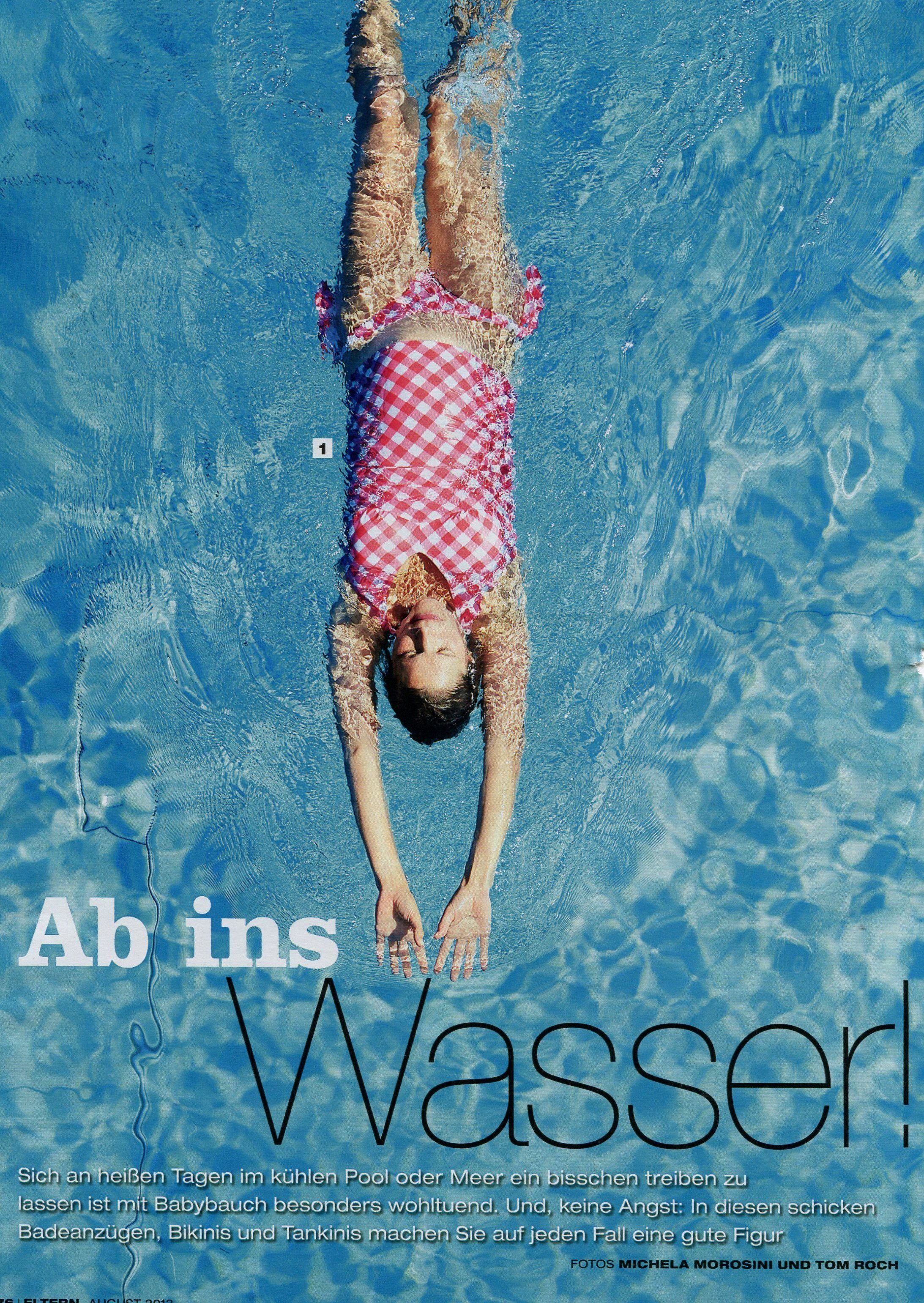 petit amour Umstands-Tankini ARLETTE Bademode für Schwangere B/C bis D Cup ohne Bügel (Set, Tankinitop für Schwangere mit Wendeslip) Wendeslip: Weiß oder kariert