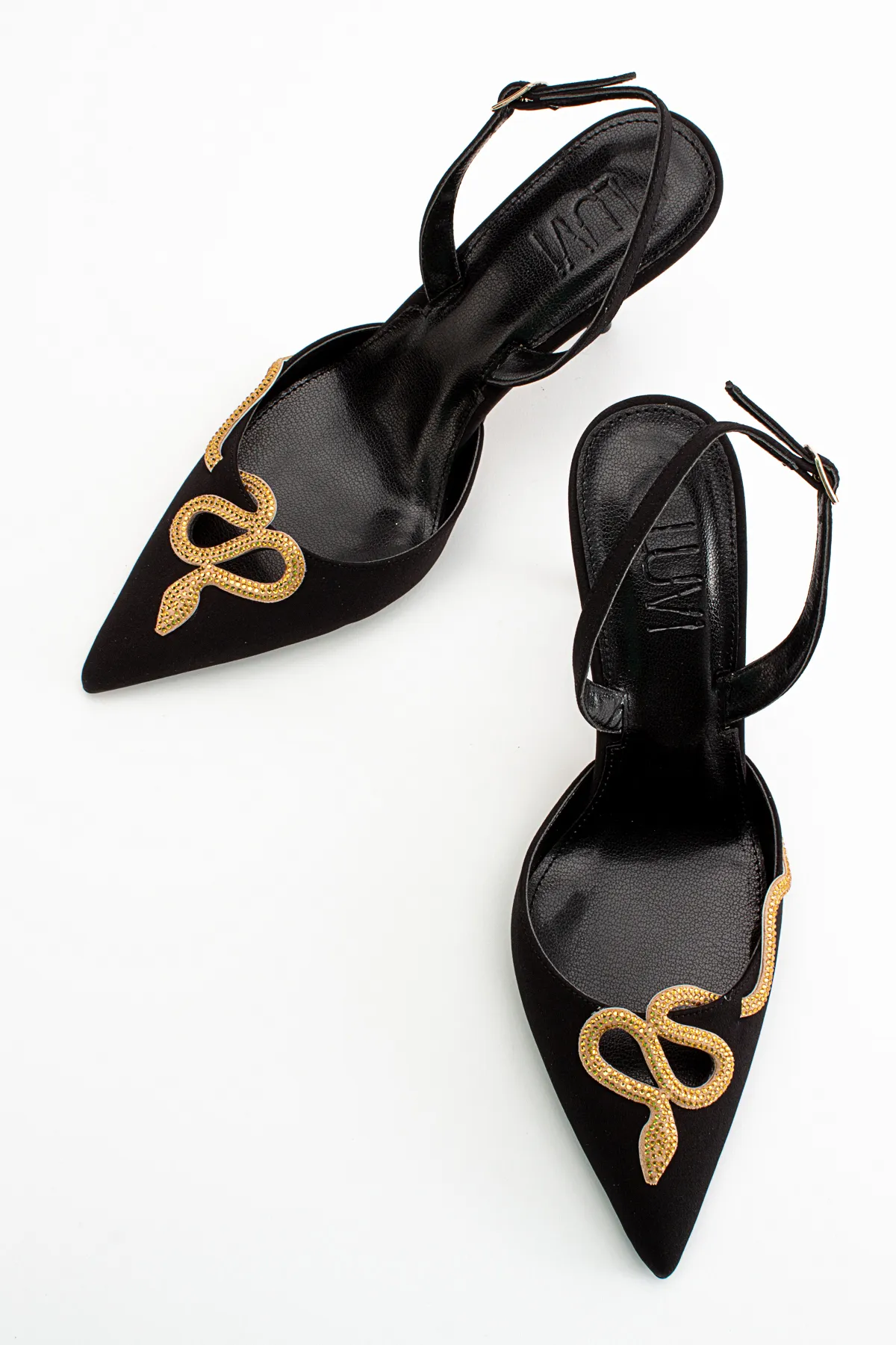 LuviShoes  Molpo Schwarze Damenschuhe mit Absatz