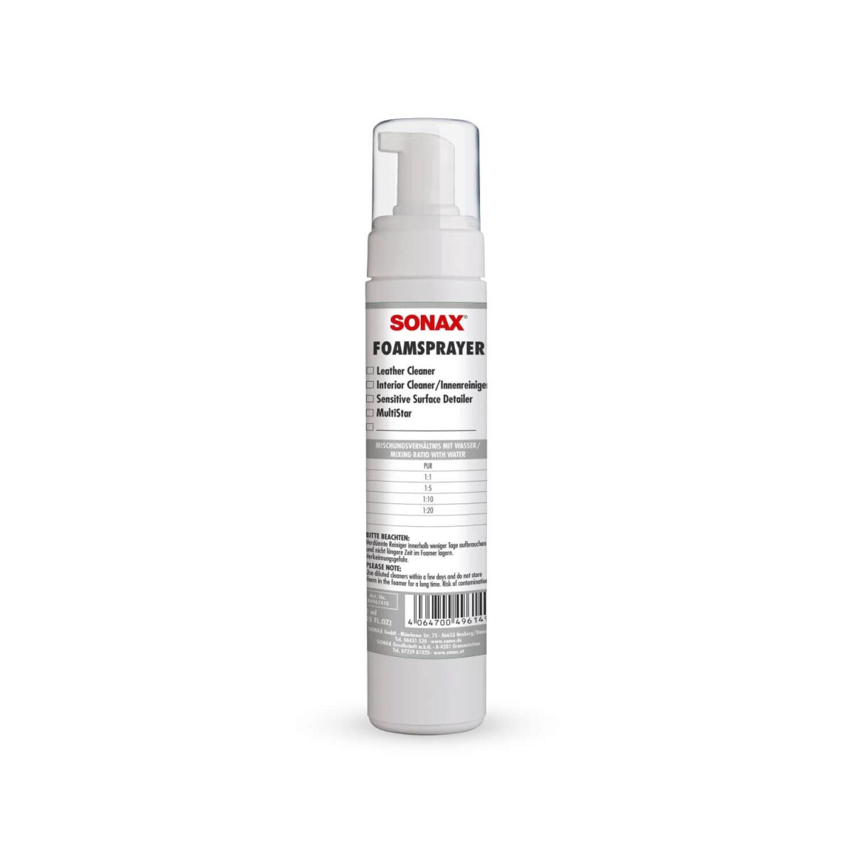 SONAX FoamSprayer Schaumsprüher 250ml