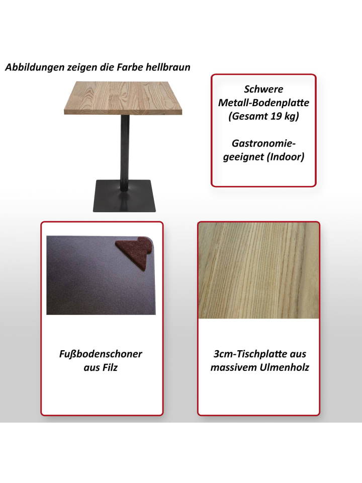 MCW Bistrotisch H10 hellbraun, Hellbraun günstig kaufen onesize