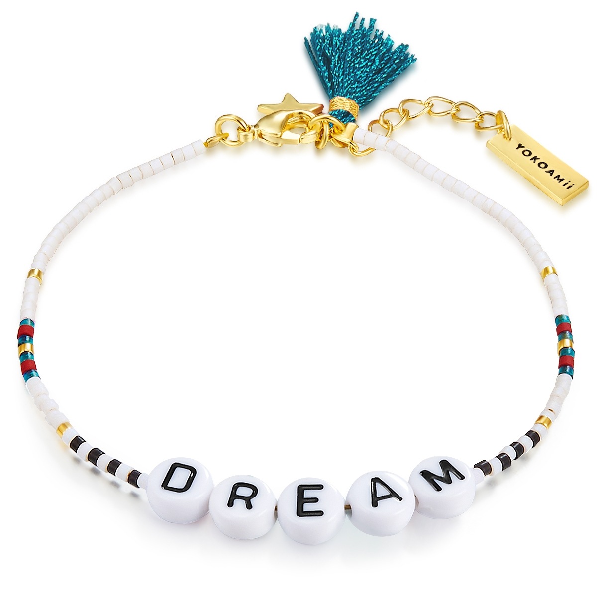 Armband Dream Edelstahl Miyuki Perlen in Gelbgold