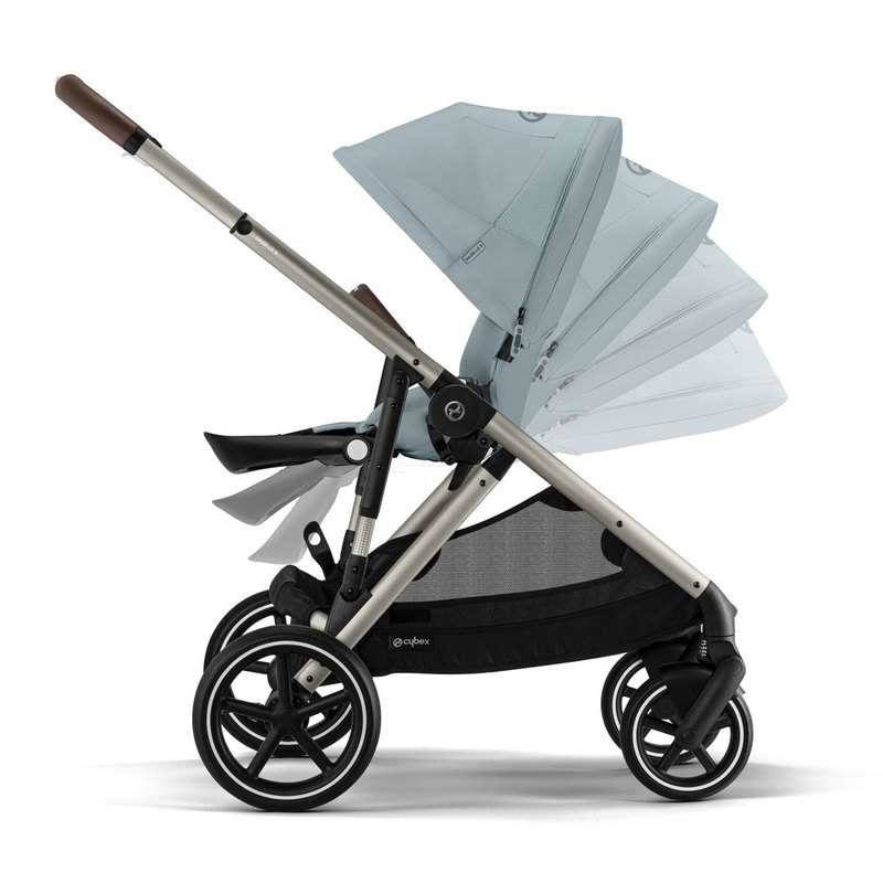 Poussette tout terrain Gazelle S sky blue chassis taupe Cybex