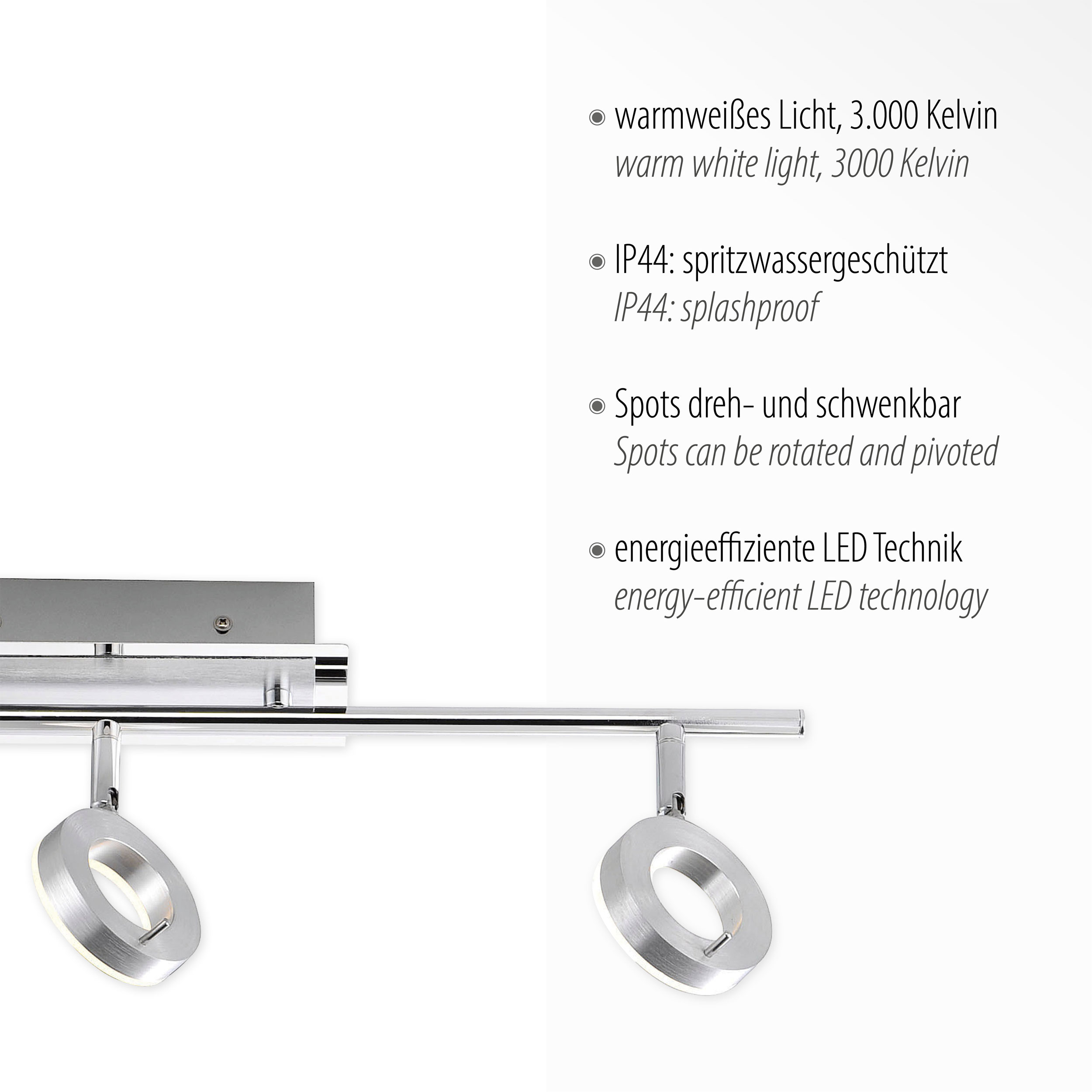 Paul NeuhausLED-Deckenleuchte 3flg