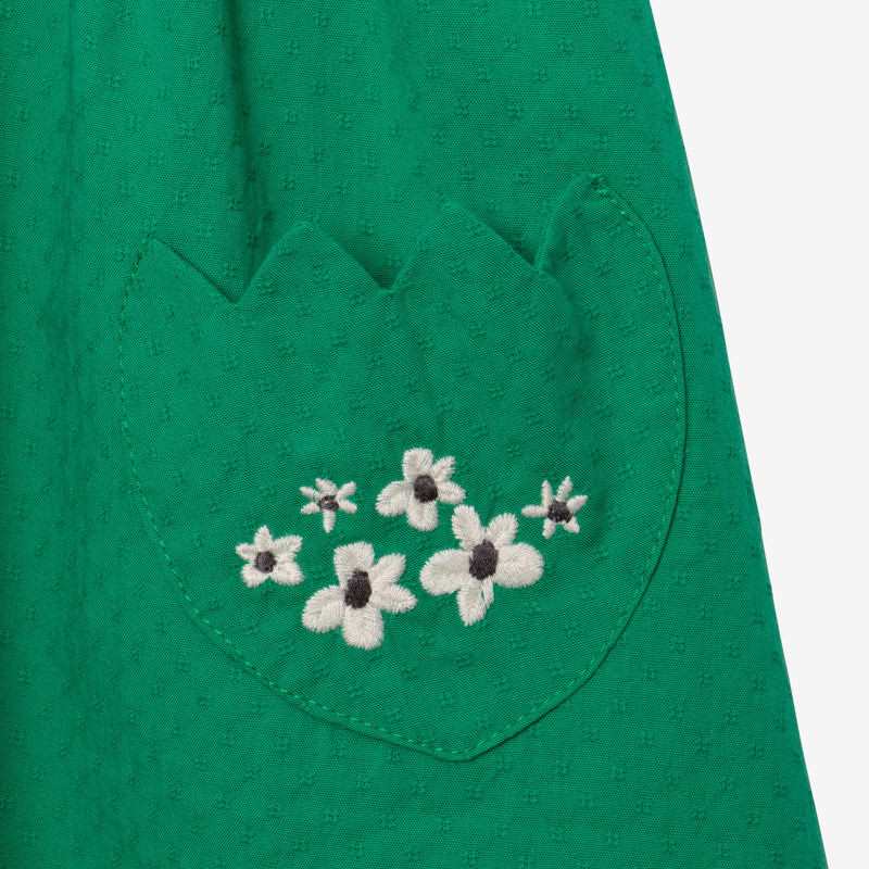 Robe bébé fille bi matière verte Catimini