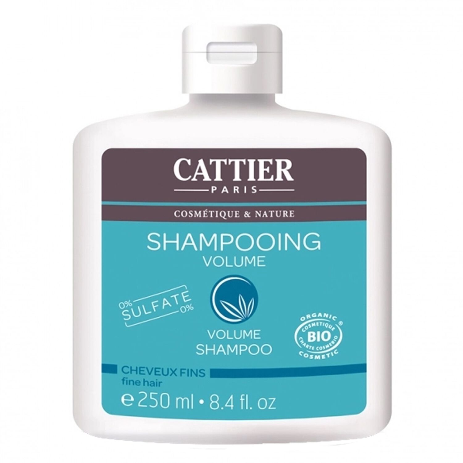 Cattier Shampooing Volume Cheveux Fins - Sans Sulfate 250 ml