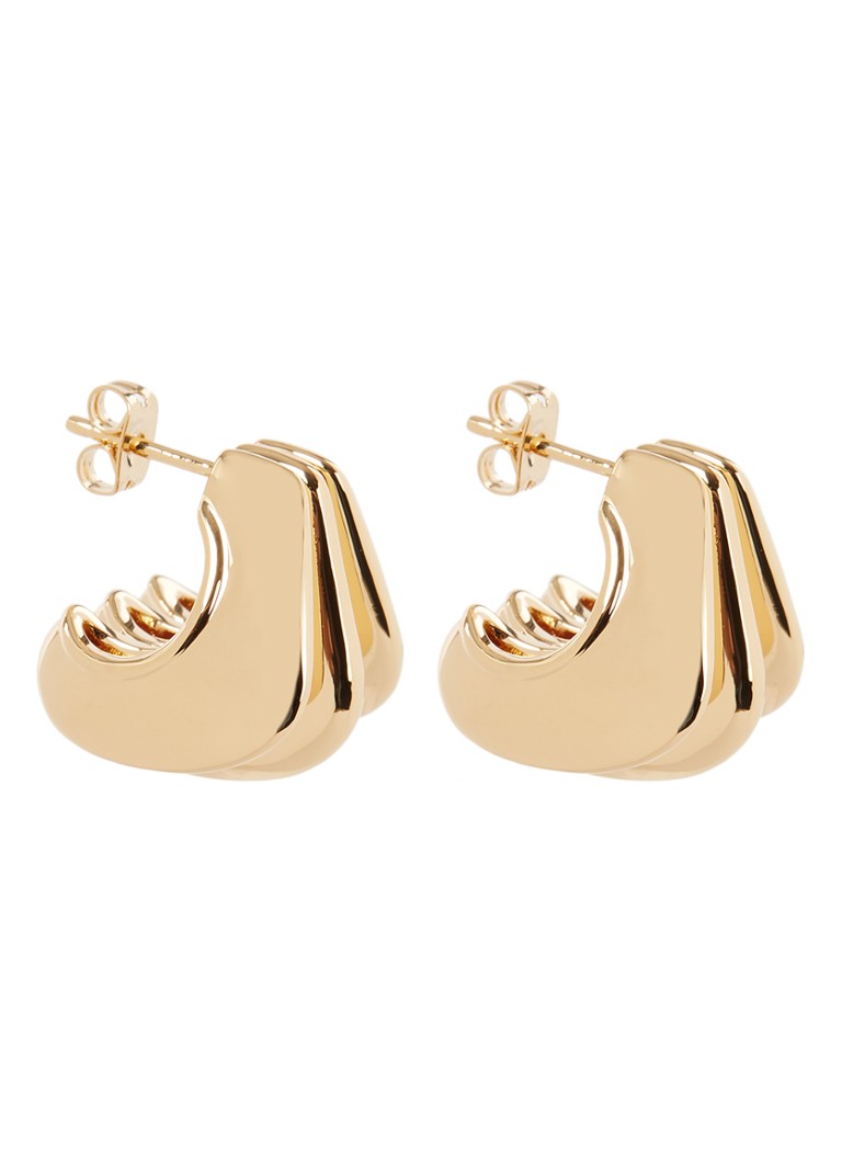 Boucles d'oreilles créoles plaquées or Missoma Hera Dome Triple Ridge