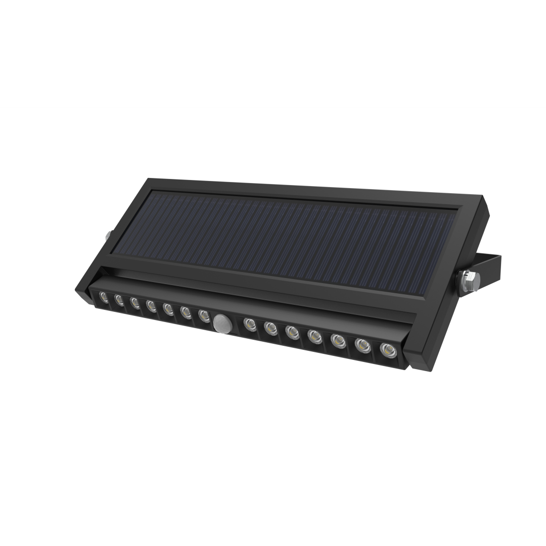 LUXULA Solar Wandleuchte mit PIR-Sensor, Outdoorleuchte, 10W