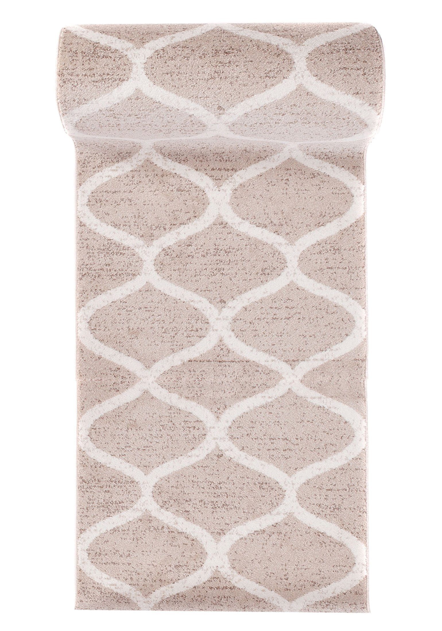 Läufer Läufer Flurläufer Modern für Vorzimmer, Küche - Beige Creme, Mazovia, 70 x 100 cm, Kurzflor, Meterware, Höhe 10 mm, Kurzflor - niedrige Florhöhe