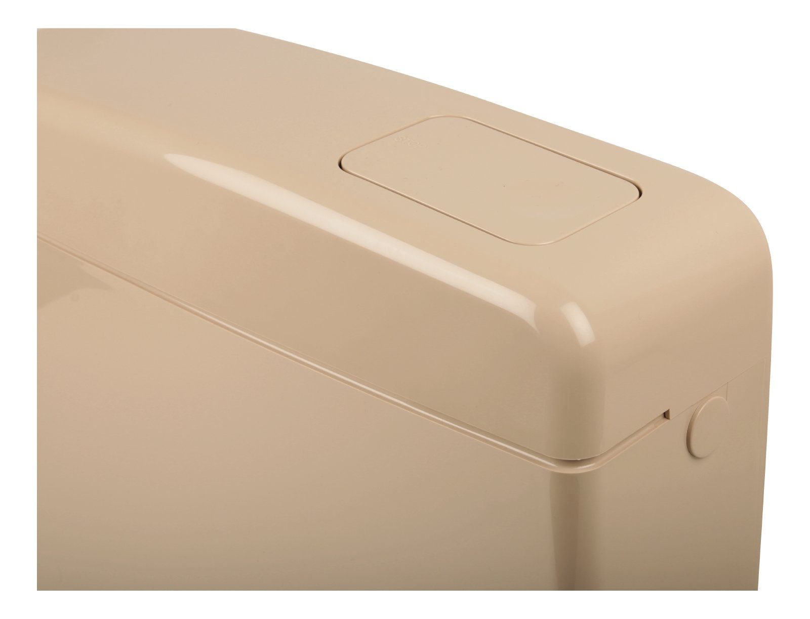 SANITOP WINGENROTH Spülkasten Opal, 9 l, Komplett-Set, Anschluss links oder rechts, Anschlussset hinten separat, Aufputz, Beige-Bahamabeige, Spül-Stopp Taste, Sparspülung, 210225