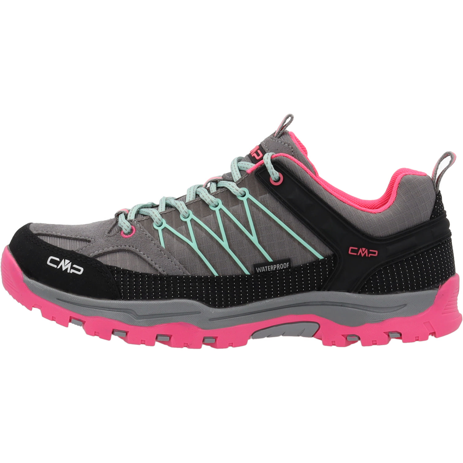 CMP Rigel Low 3Q54554 W, Trekkingschuhe, Kinder, cemento-pink fluo