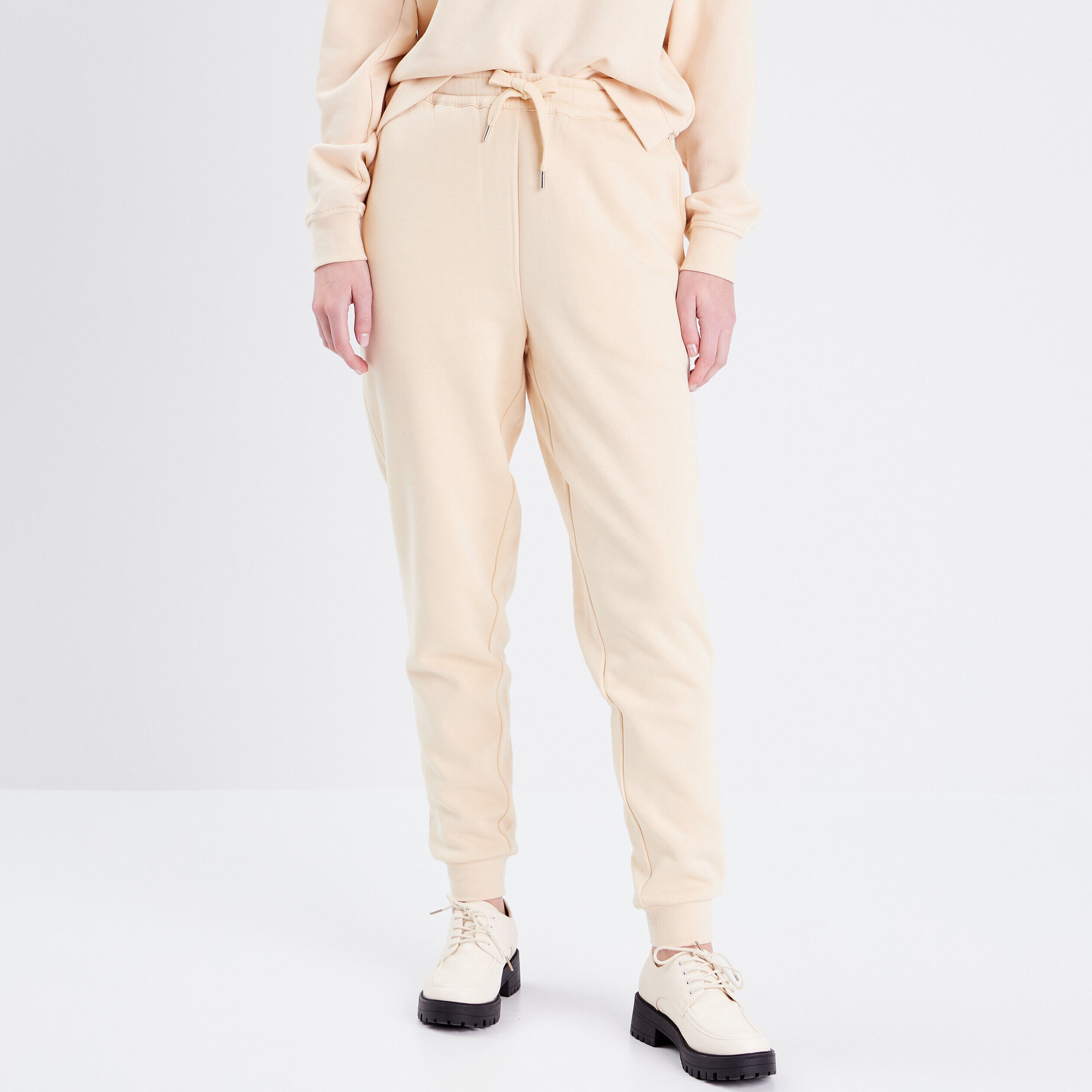 Pantalon casual chino ecru femme | Cache Cache