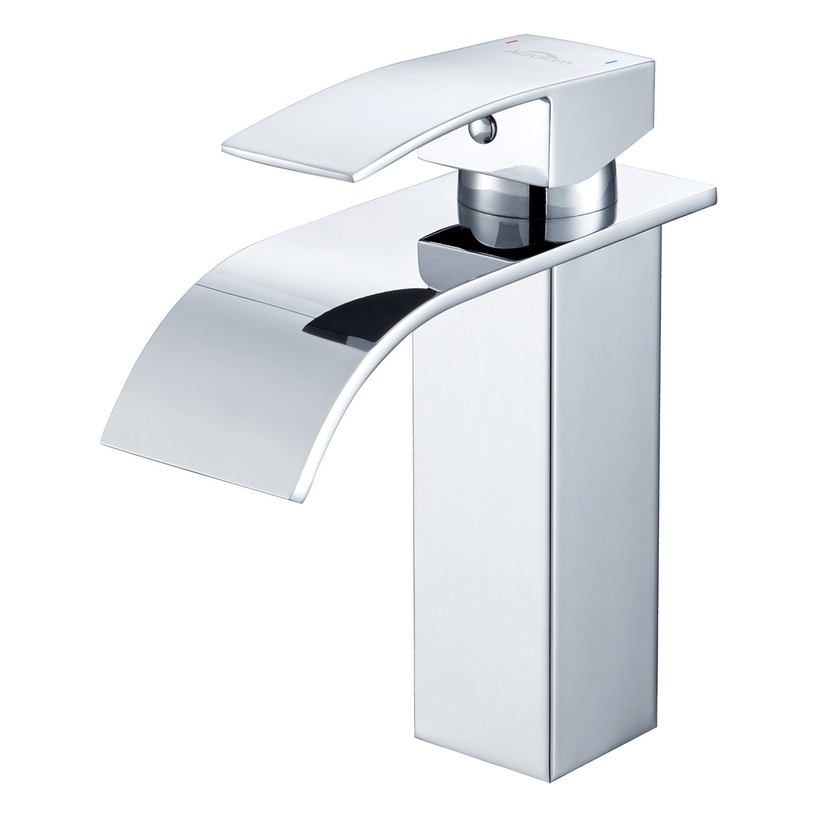 Auralum Waschtischarmatur Wasserfall Wasserhahn Badarmatur Waschbecken Einhand Mischbatterie Wasserfall-Design