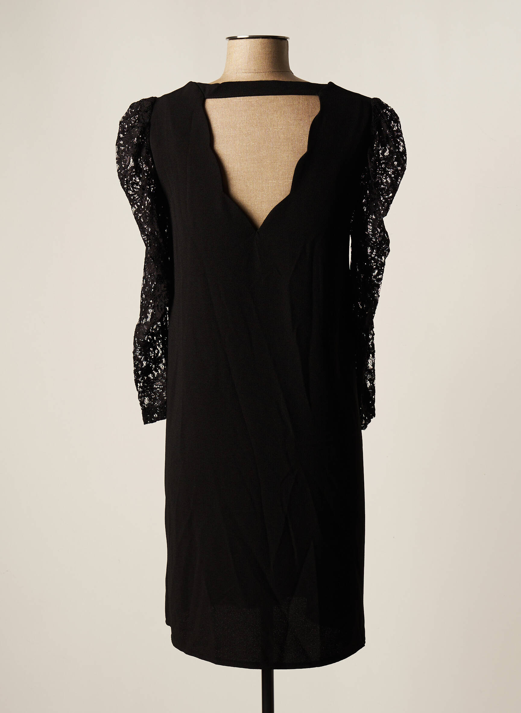 Charming Girl Robes Mi Longues Femme couleur noir