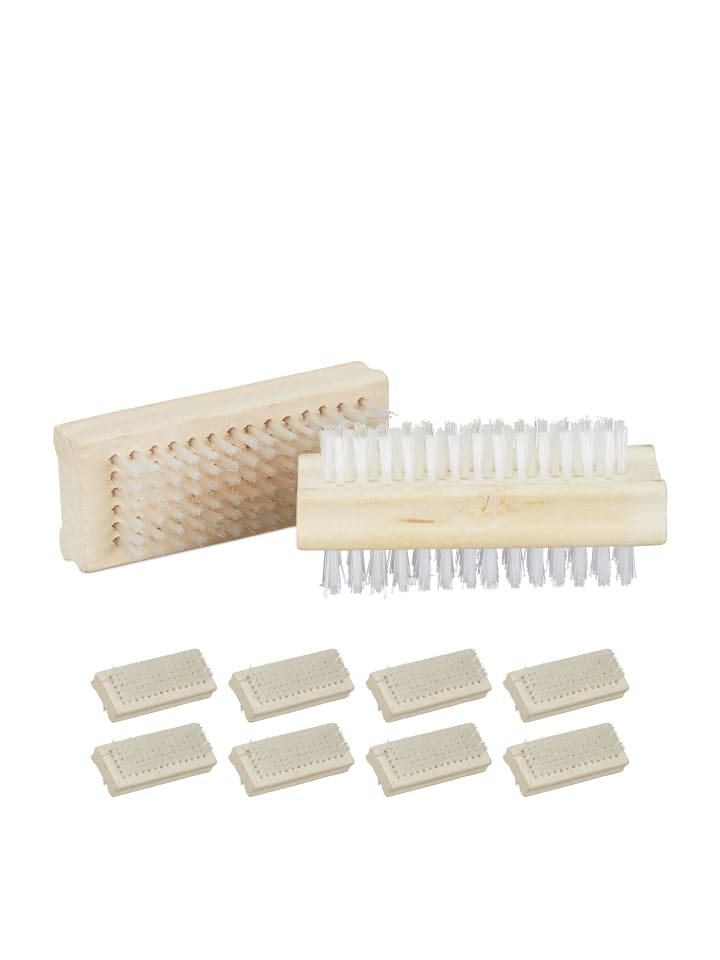 relaxdays 10er-Set: Handbürste in Natur günstig kaufen onesize