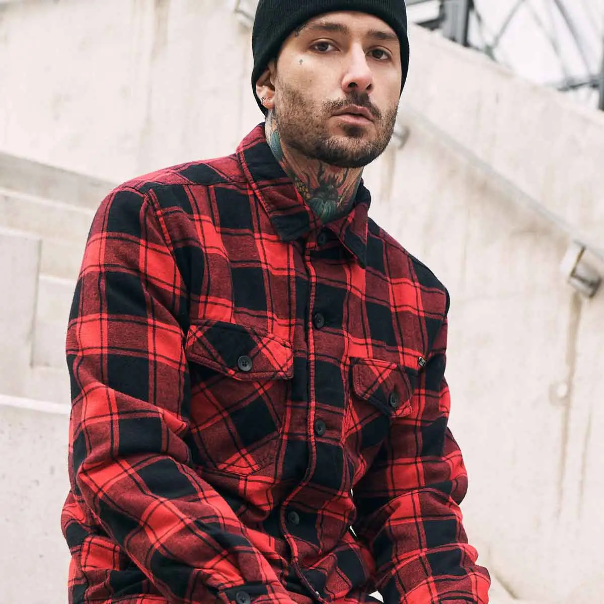 Lumberjacket schwarz-rot