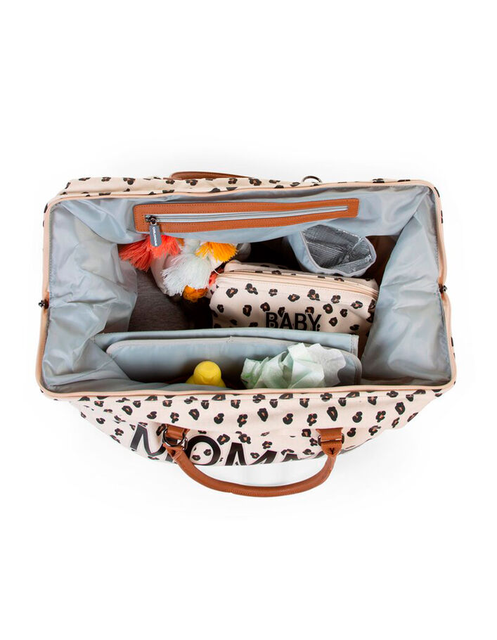 Sac à langer Mommy Bag écru imprimé léopard CHILDHOME